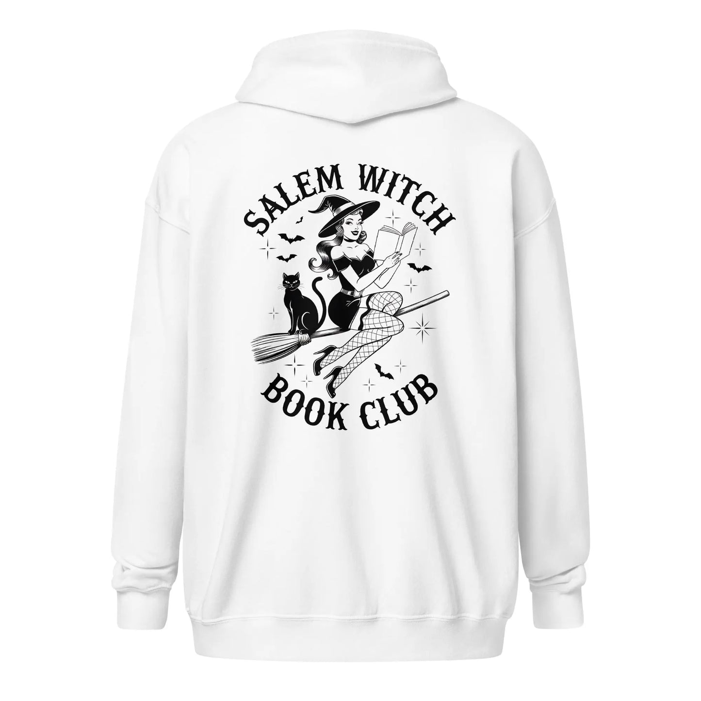 Salem Witch Book Club zip hoodie With Front and Back - TBRaring