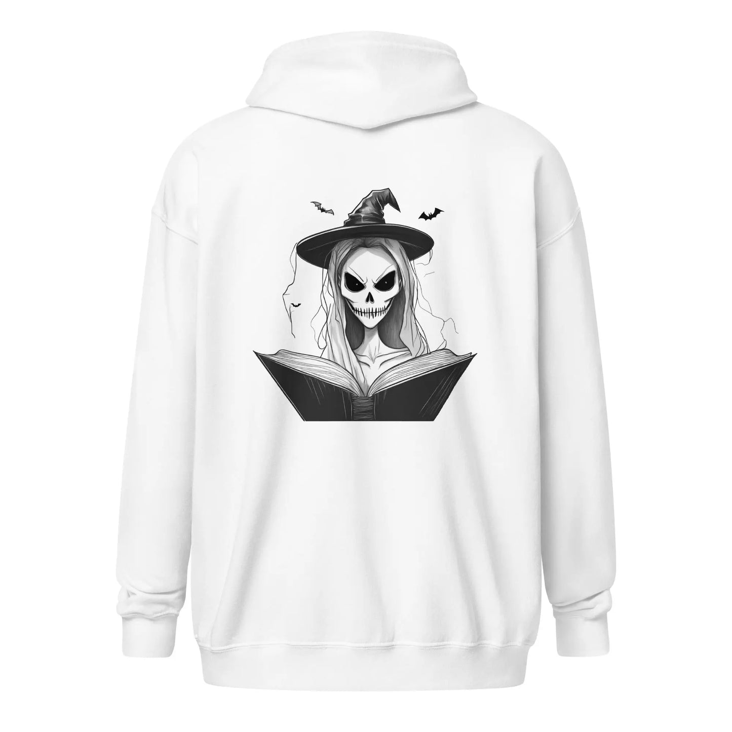 Creepy Witch Reader zip hoodie Front and Back - TBRaring