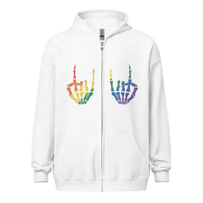 Gay, Bookish, Going Feral Pride Zip Up Hoodie - TBRaring