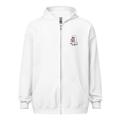 Ghost Teacher Picture Frame zip hoodie With Front and Back - TBRaring
