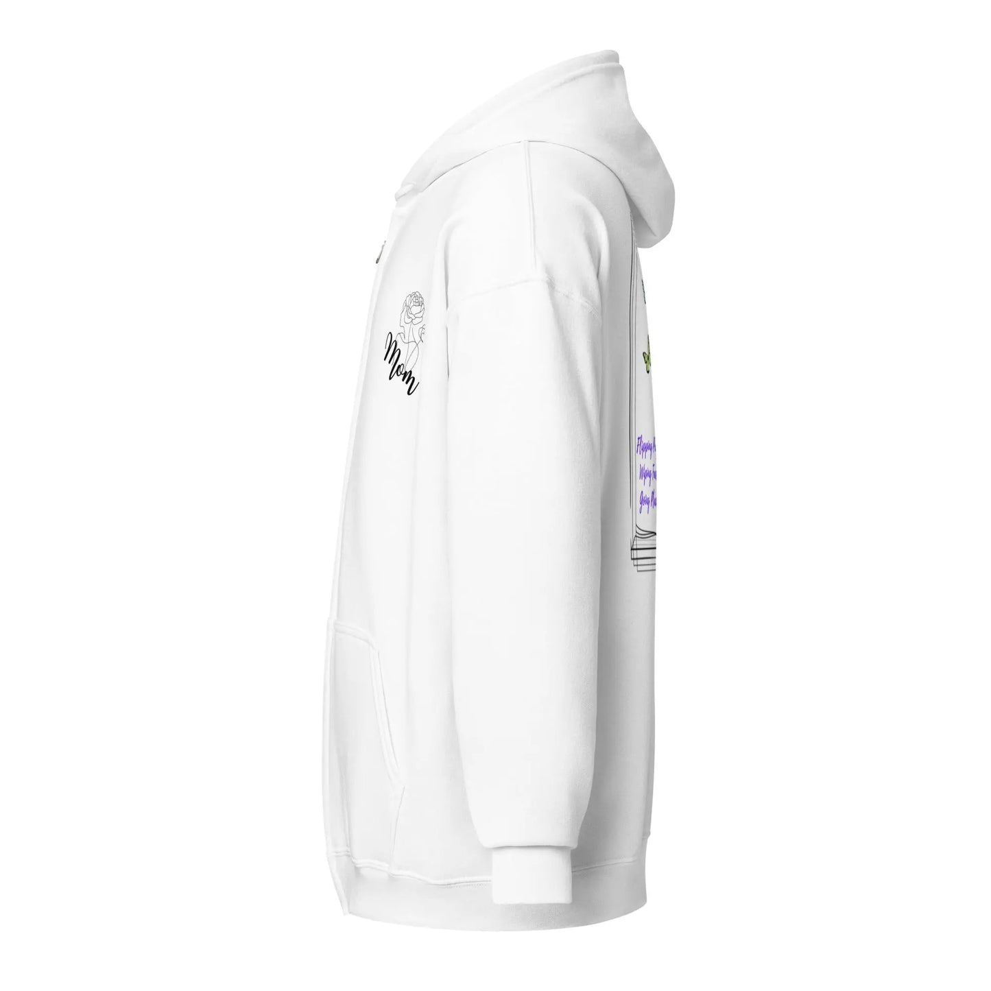 "Flipping Pages Wiping Faces Going Places" Unisex heavy blend zip hoodie bookish merch - TBRaring