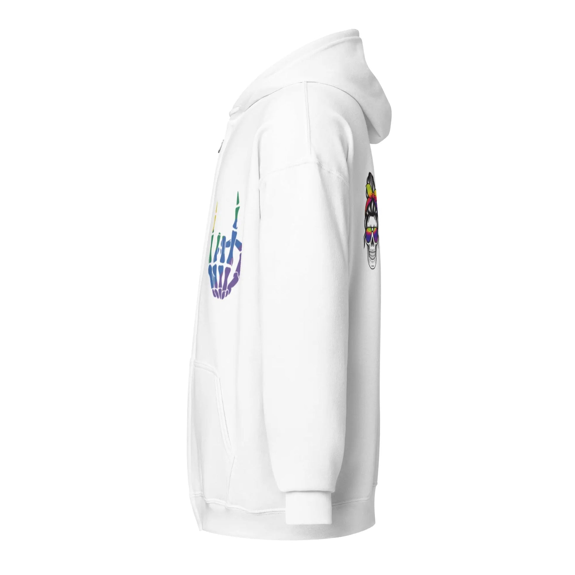 Gay, Bookish, Going Feral Pride Zip Up Hoodie - TBRaring