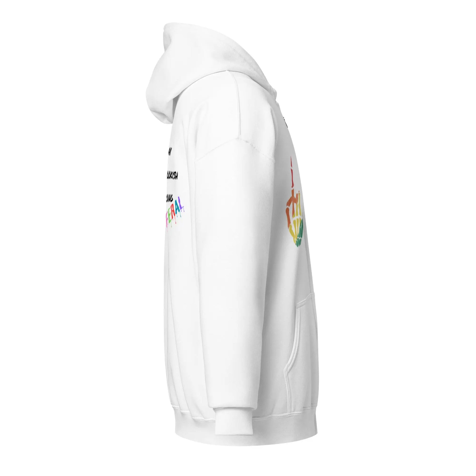 Gay, Bookish, Going Feral Pride Zip Up Hoodie - TBRaring