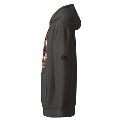 Halloween Ghost Bookcase Hoodie With Spider Webs On Sleeves - TBRaring