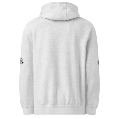 Halloween Ghost Bookcase Hoodie With Spider Webs On Sleeves - TBRaring