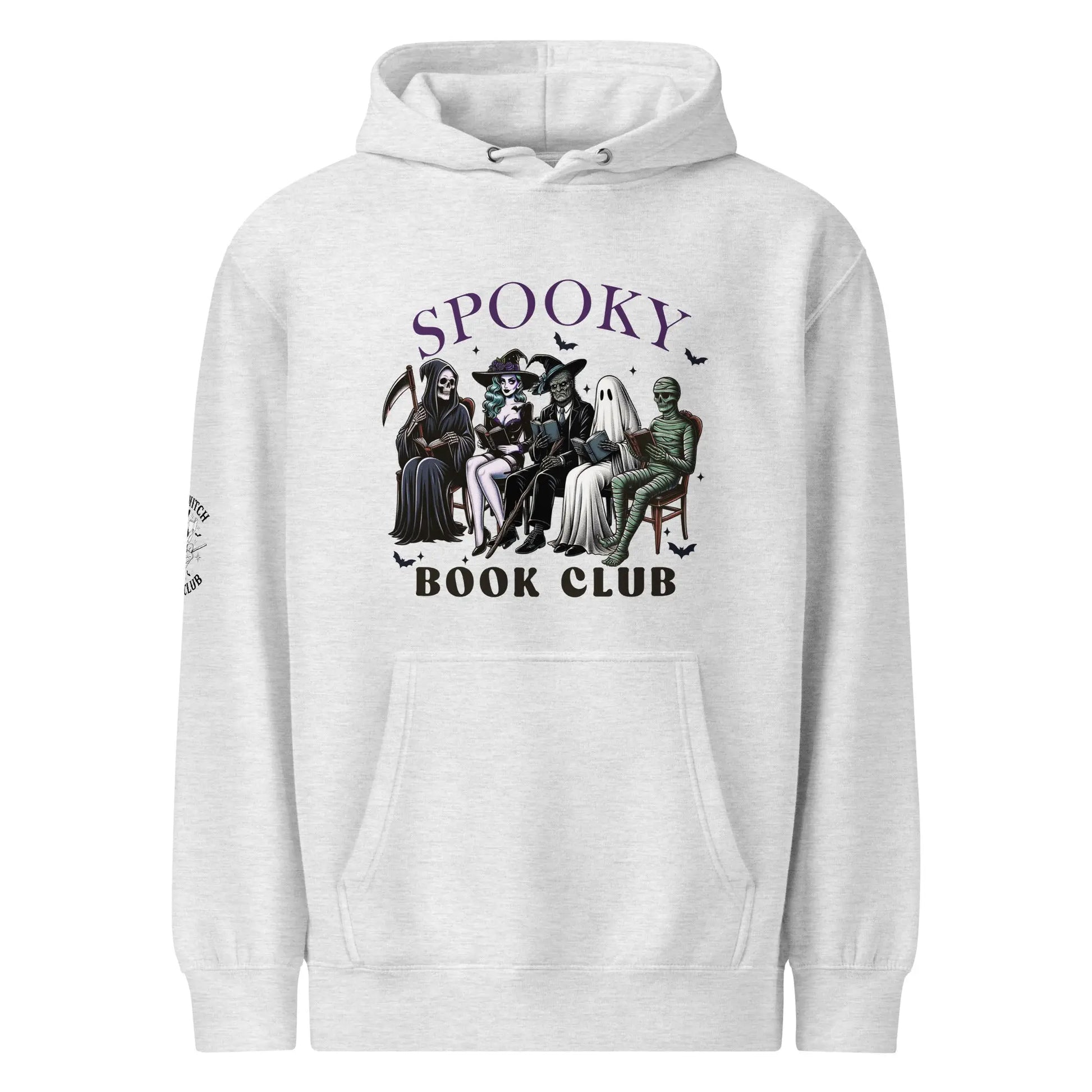 Spooky Book Club hoodie With Witch on Sleeve - TBRaring