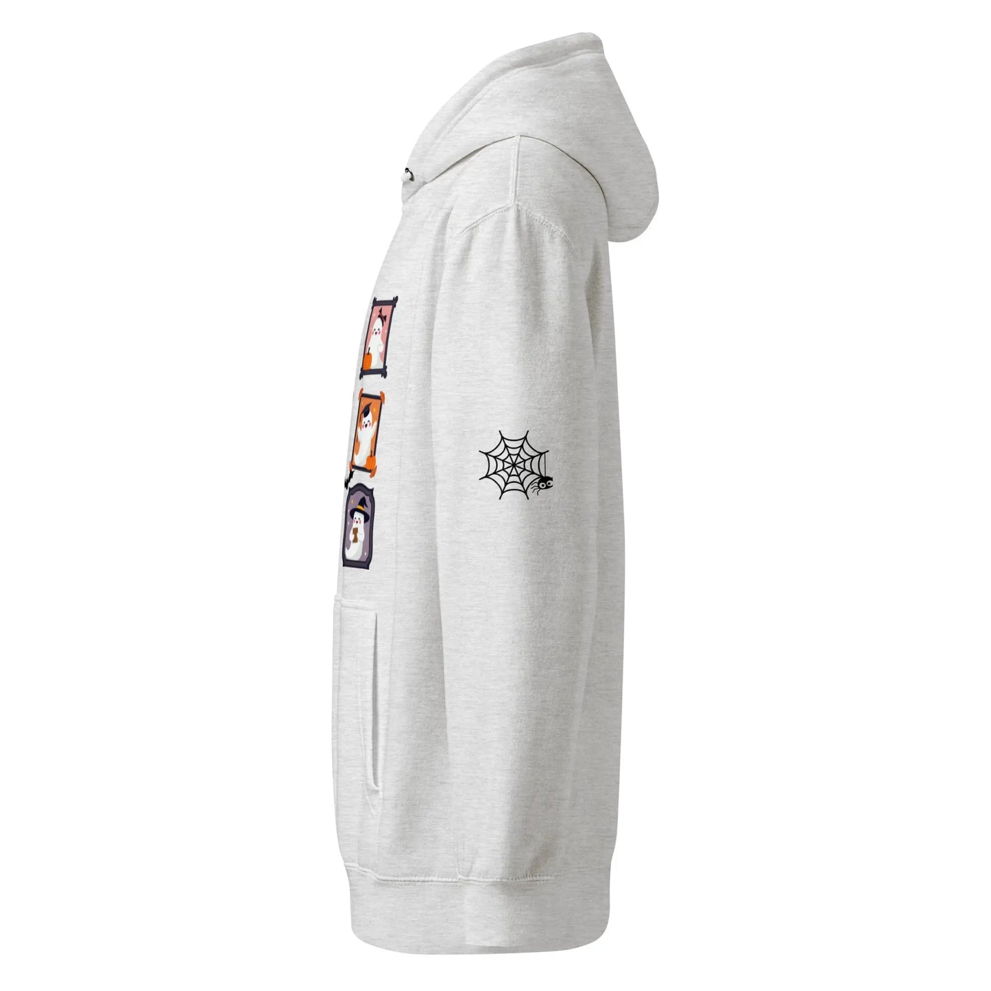Ghost Teacher Picture Frame hoodie With Spider Webs On Sleeves - TBRaring