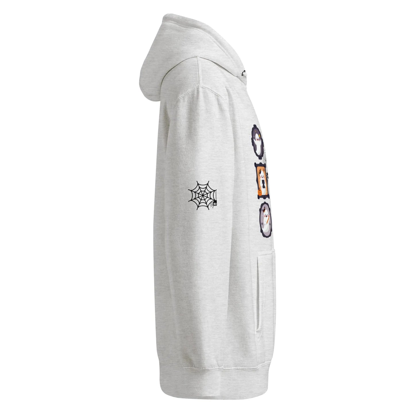 Ghost Teacher Picture Frame hoodie With Spider Webs On Sleeves - TBRaring