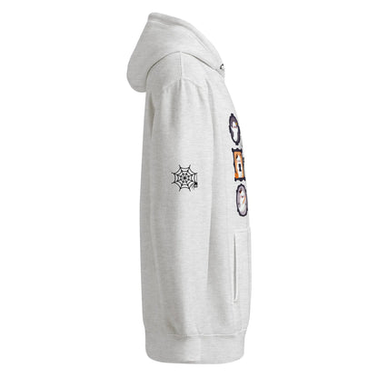 Ghost Teacher Picture Frame hoodie With Spider Webs On Sleeves - TBRaring