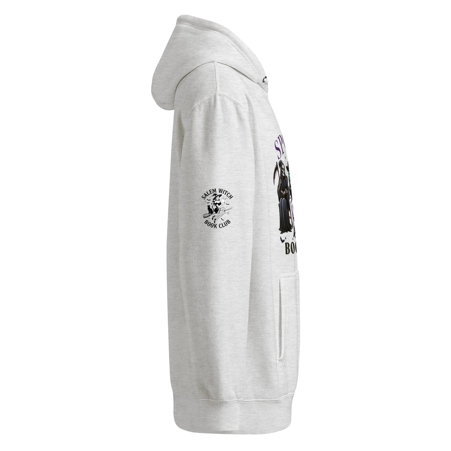 Spooky Book Club hoodie With Witch on Sleeve - TBRaring