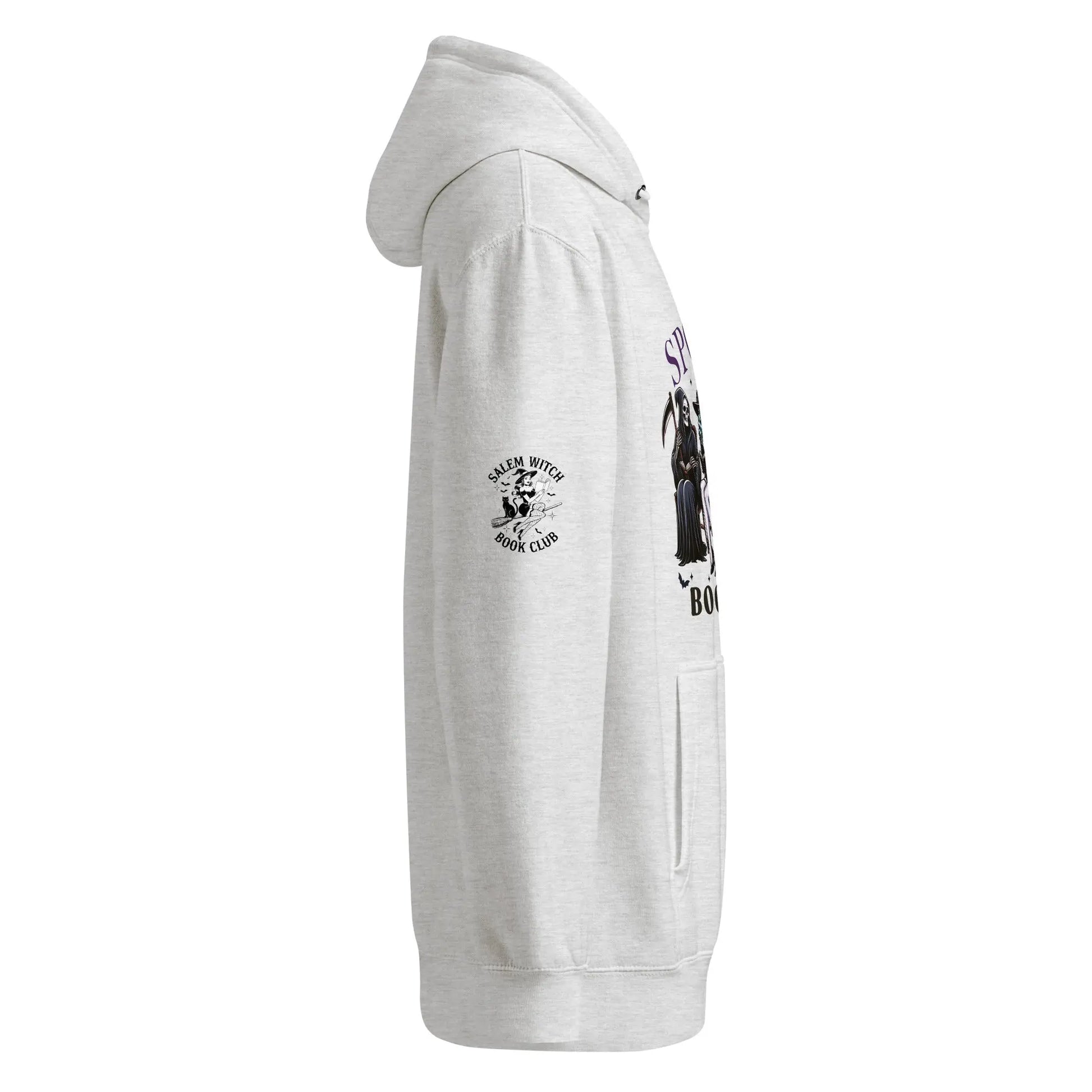 Spooky Book Club hoodie With Witch on Sleeve - TBRaring
