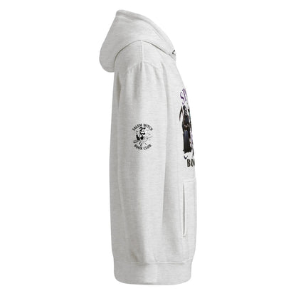 Spooky Book Club hoodie With Witch on Sleeve - TBRaring
