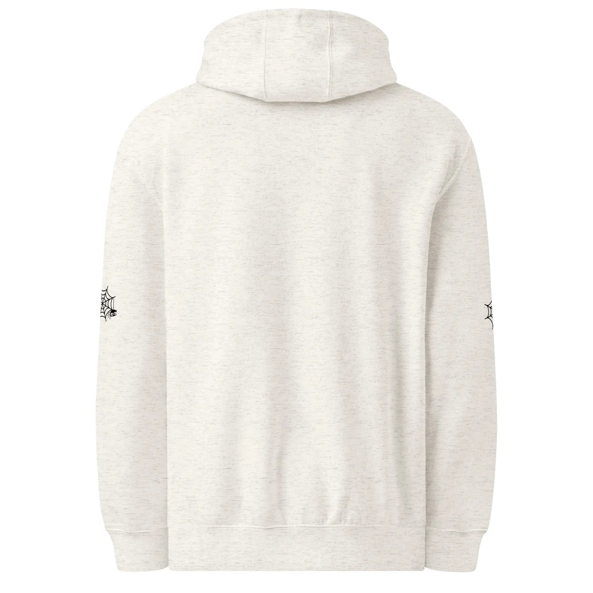 Halloween Ghost Bookcase Hoodie With Spider Webs On Sleeves - TBRaring