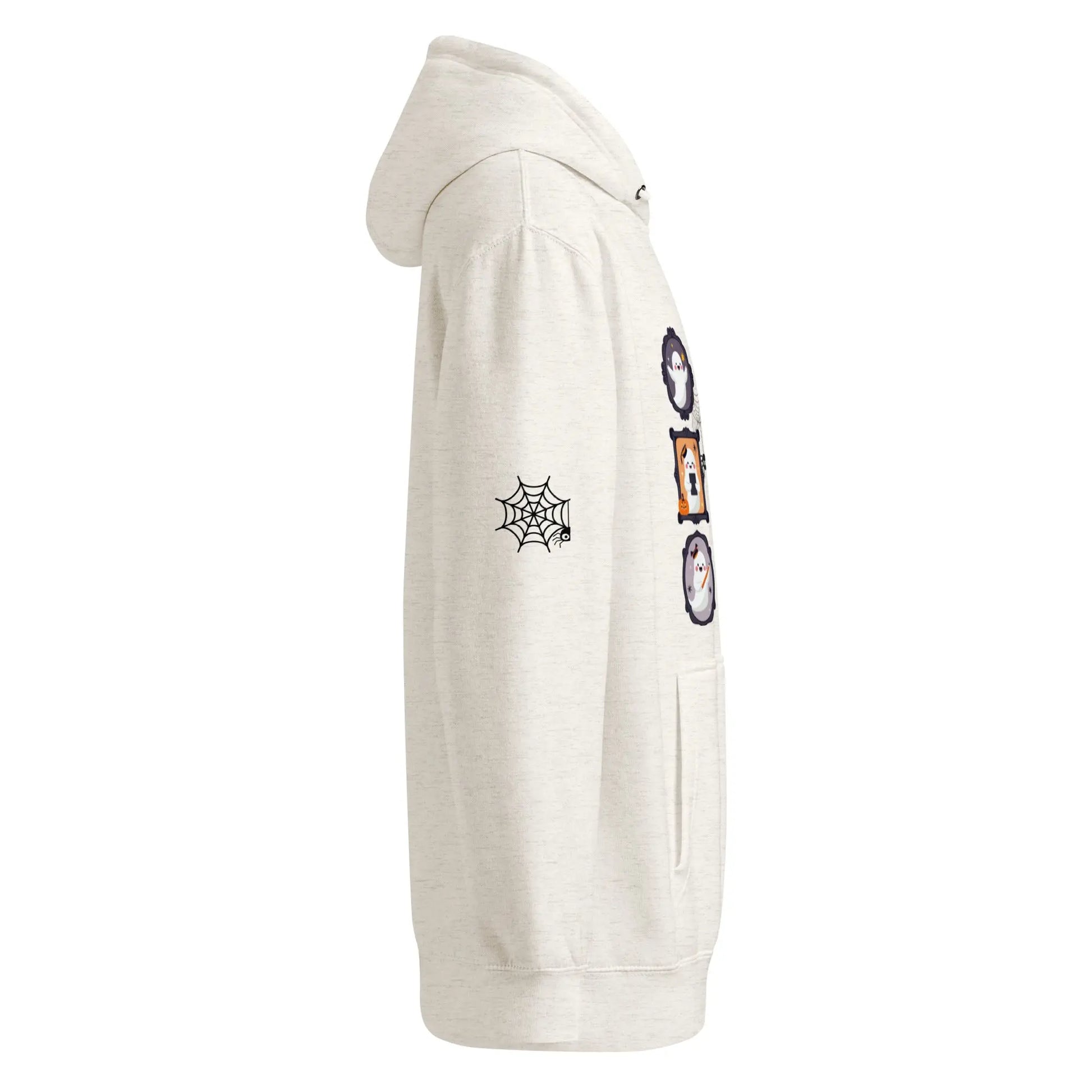 Ghost Teacher Picture Frame hoodie With Spider Webs On Sleeves - TBRaring