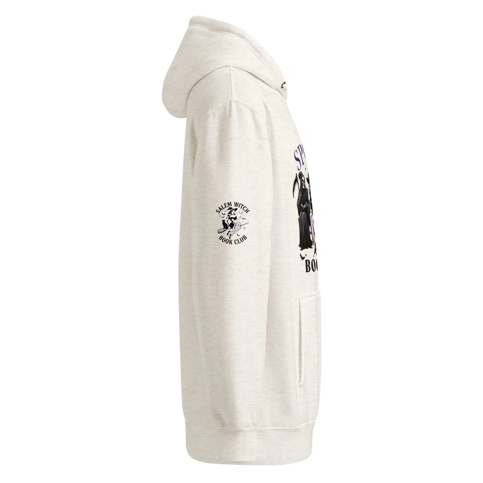 Spooky Book Club hoodie With Witch on Sleeve - TBRaring