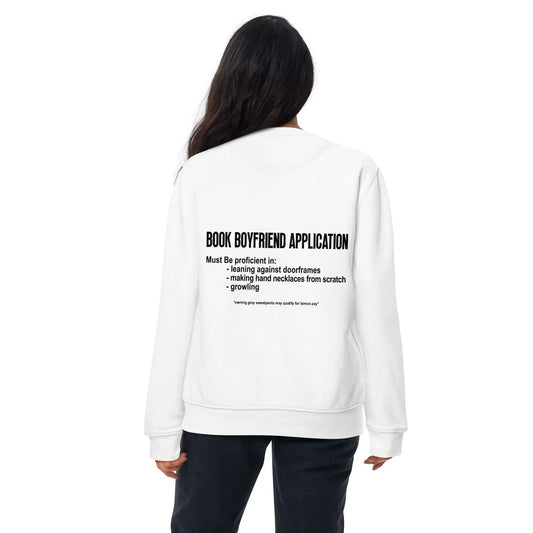 "Book Boyfriend Application" Bookish Merch Unisex Premium Sweatshirt - TBRaring