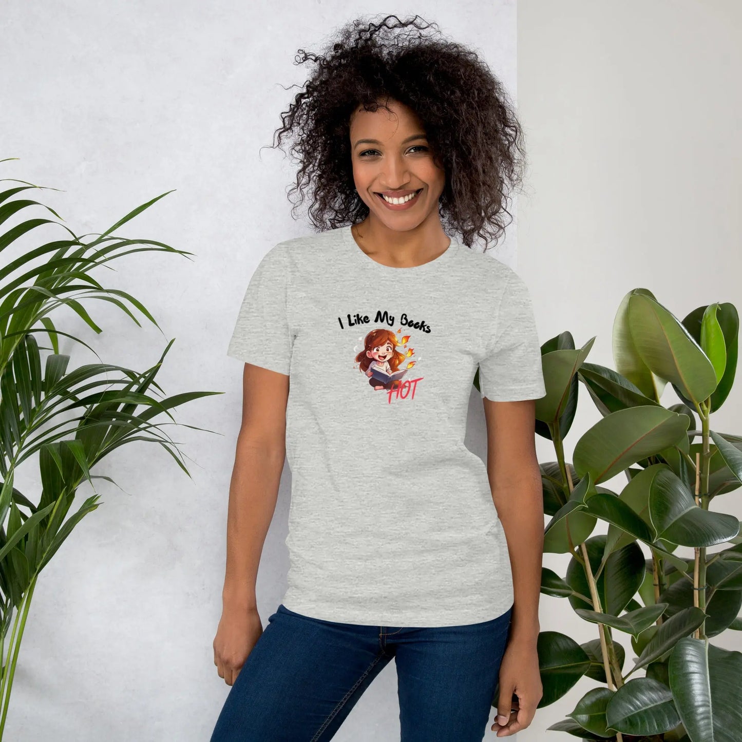 "I Like My Books Hot" Unisex t-shirt bookish merch - TBRaring