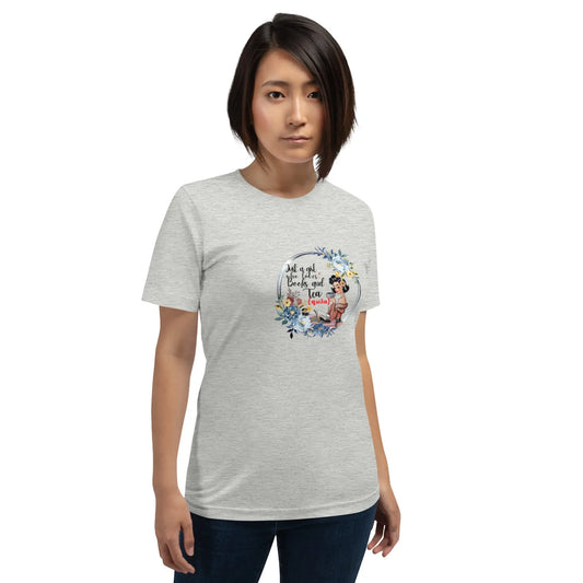 "Just a Girl who Loves Books and Tea - quila" Unisex t-shirt bookish merch - TBRaring