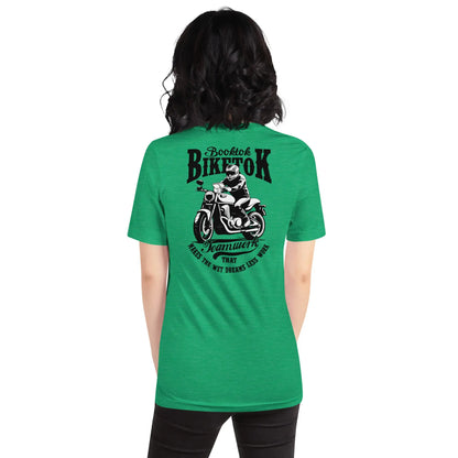 "Booktok Biketok Teamwork" Bookish Goods Unisex t-shirt - TBRaring
