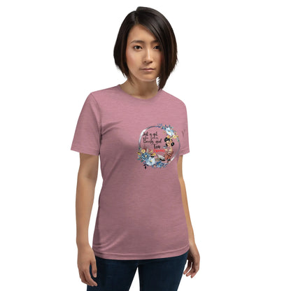 "Just a Girl who Loves Books and Tea - quila" Unisex t-shirt bookish merch - TBRaring
