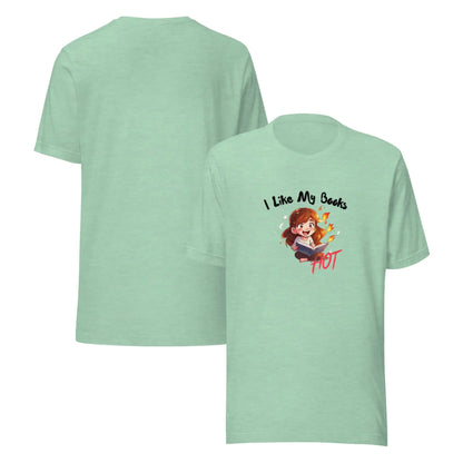 "I Like My Books Hot" Unisex t-shirt bookish merch - TBRaring