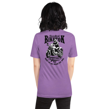 "Booktok Biketok Teamwork" Bookish Goods Unisex t-shirt - TBRaring