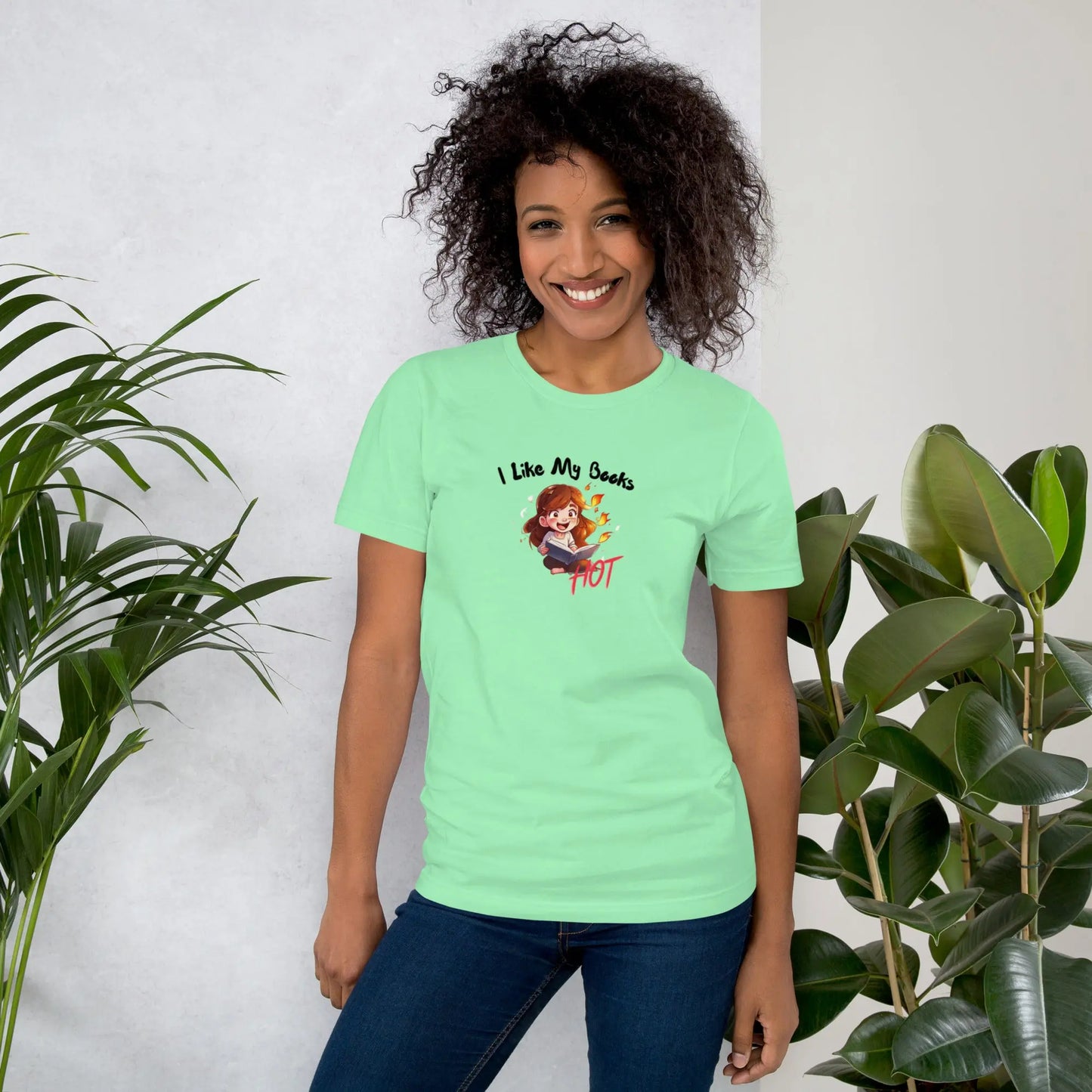 "I Like My Books Hot" Unisex t-shirt bookish merch - TBRaring