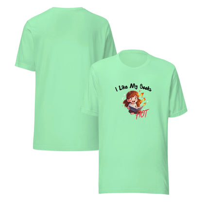 "I Like My Books Hot" Unisex t-shirt bookish merch - TBRaring