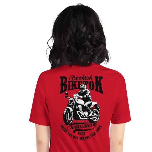 "Booktok Biketok Teamwork" Bookish Goods Unisex t-shirt - TBRaring