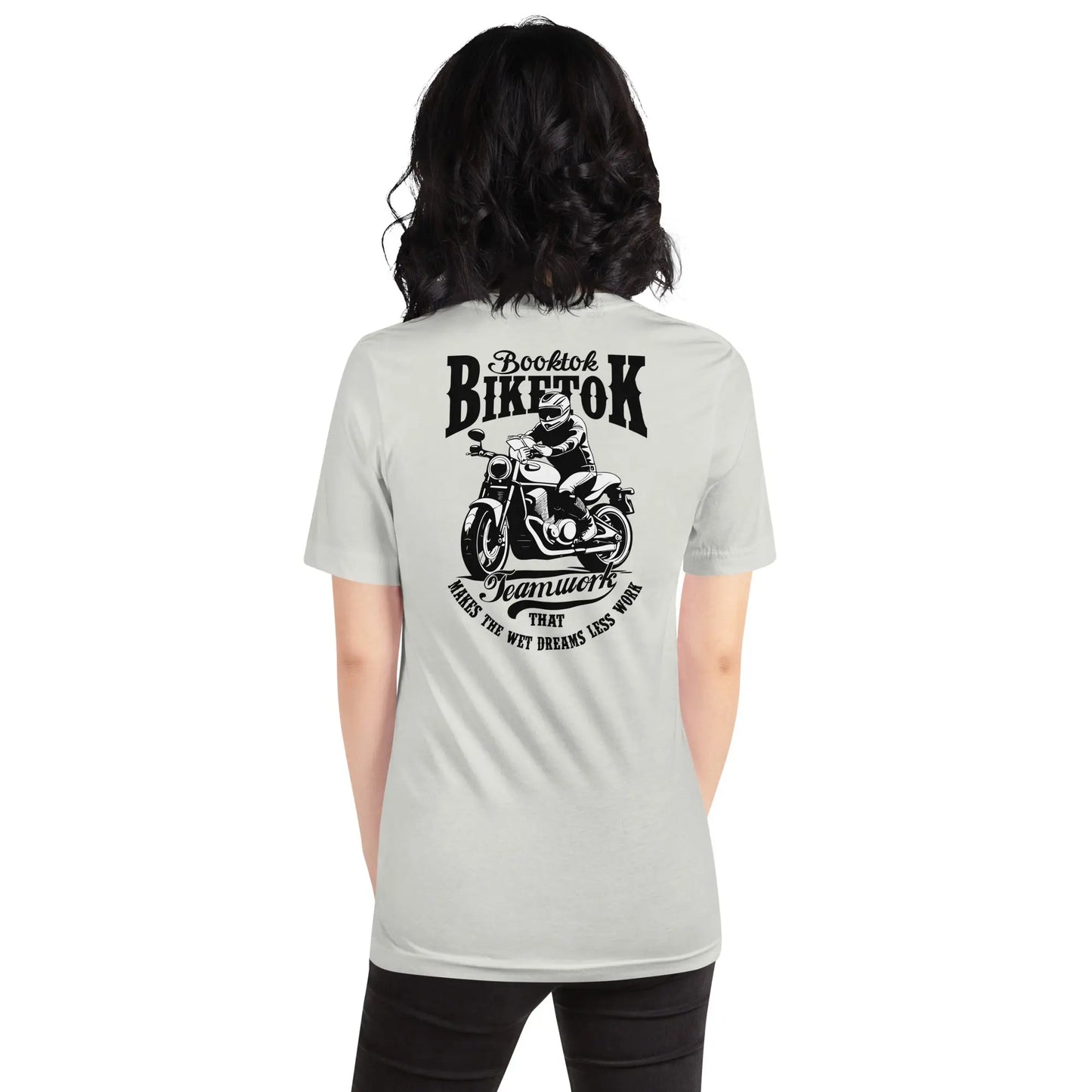 "Booktok Biketok Teamwork" Bookish Goods Unisex t-shirt - TBRaring