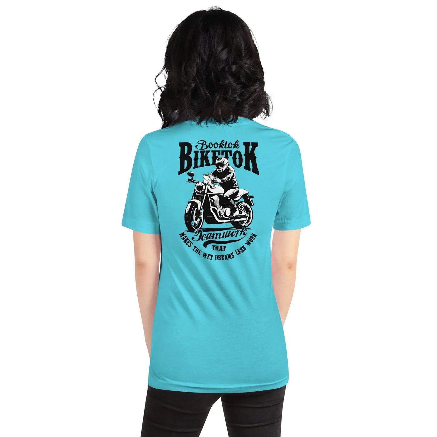 "Booktok Biketok Teamwork" Bookish Goods Unisex t-shirt - TBRaring