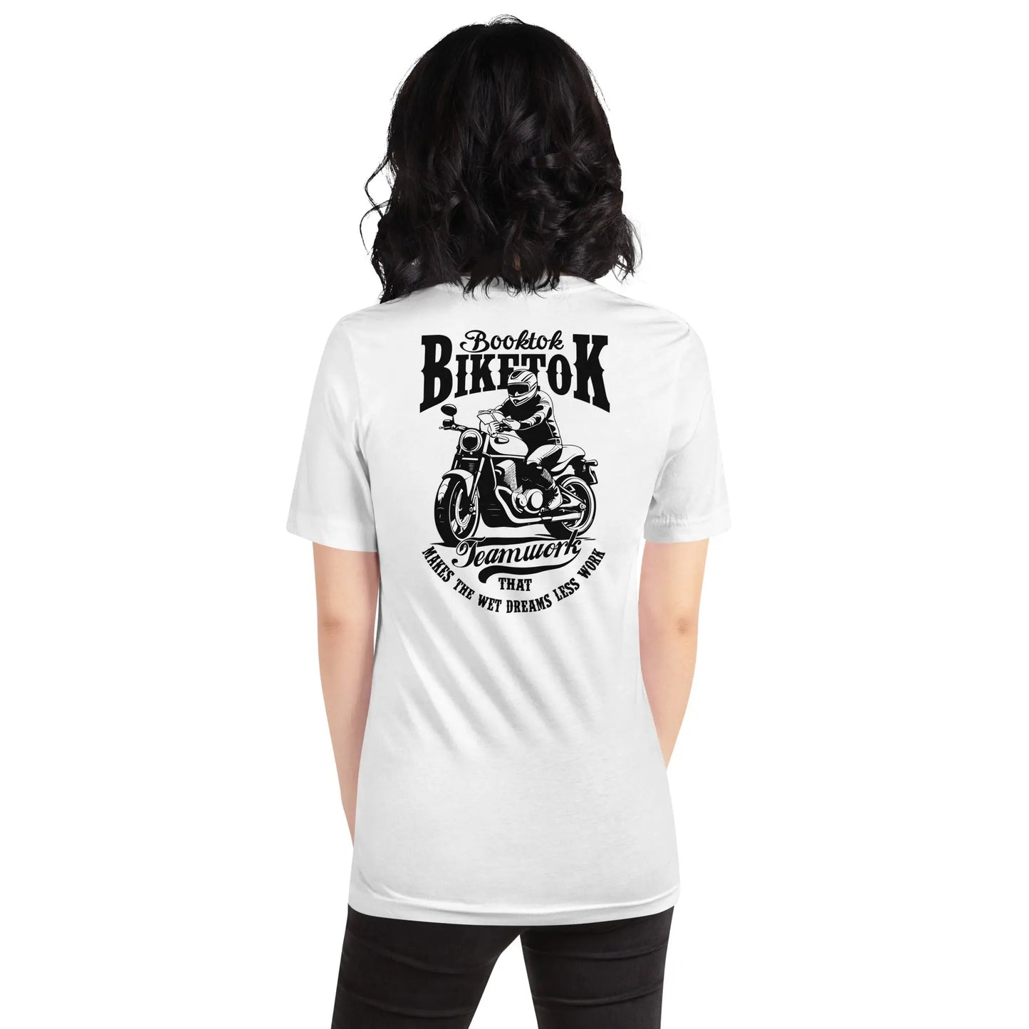 "Booktok Biketok Teamwork" Bookish Goods Unisex t-shirt - TBRaring