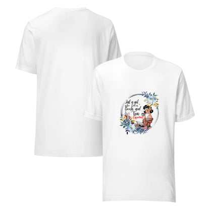 "Just a Girl who Loves Books and Tea - quila" Unisex t-shirt bookish merch - TBRaring