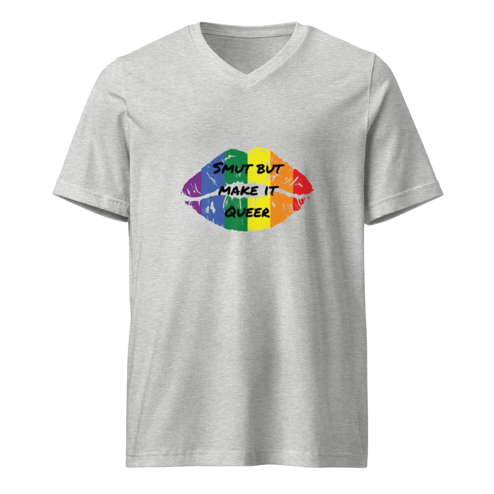 Smut But Make it Queer Unisex Short Sleeve V - Neck T-Shirt - TBRaring