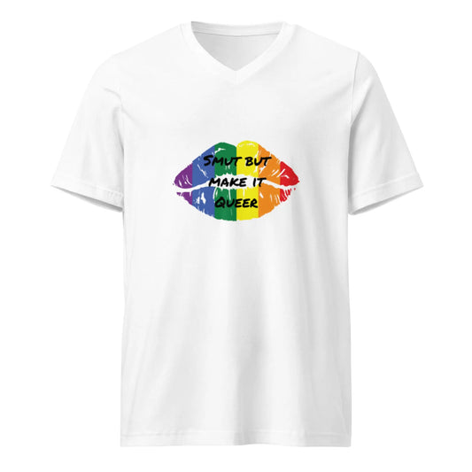 Smut But Make it Queer Unisex Short Sleeve V - Neck T-Shirt - TBRaring