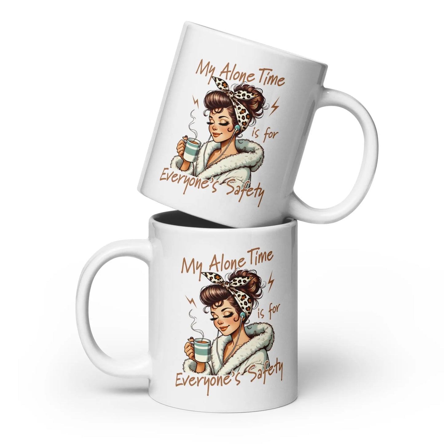 Bookish Goods "My Alone Time is for Everyones Safety" White glossy mug - TBRaring