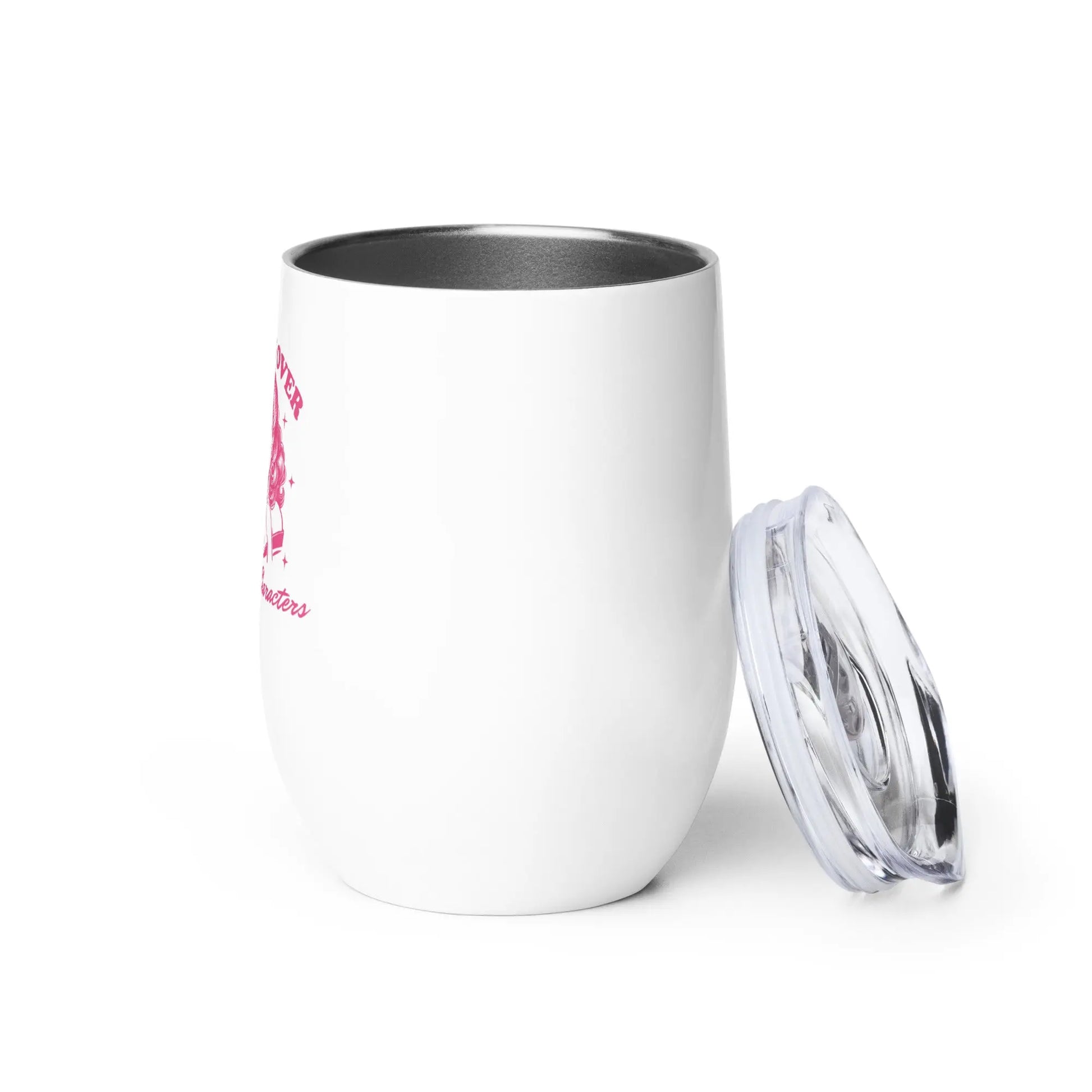 Crying Over Fictional Characters Wine tumbler - TBRaring