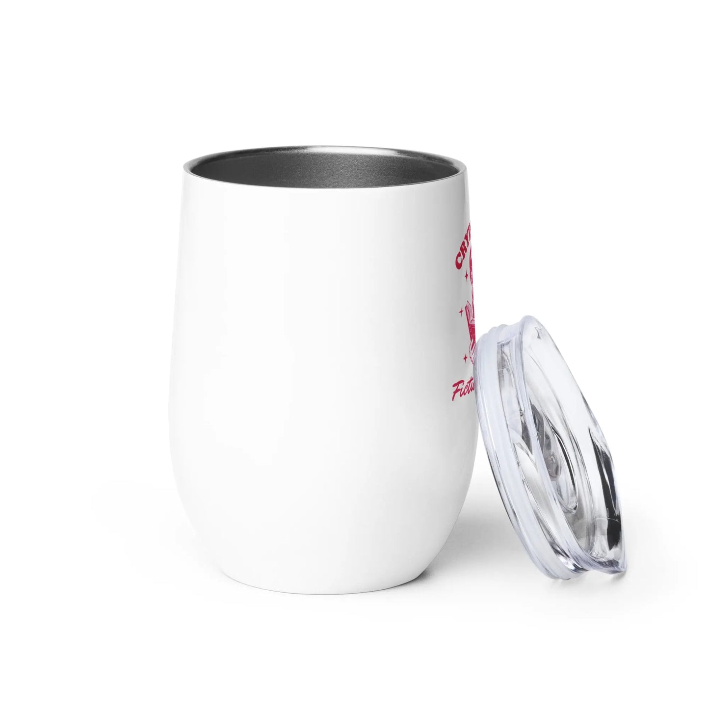 Crying Over Fictional Characters Wine tumbler - TBRaring