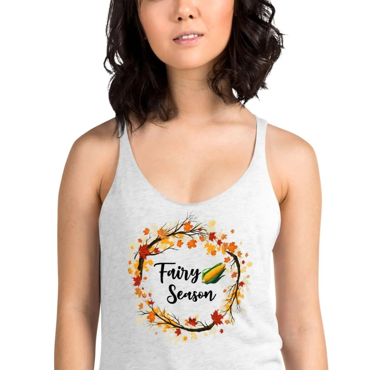 "Fairy Corn Season" Women's Racerback Tank top bookish shop - TBRaring