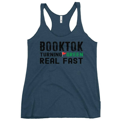 "Booktok Turning Red Flags Green" Women's Racerback Tank top bookish shop - TBRaring